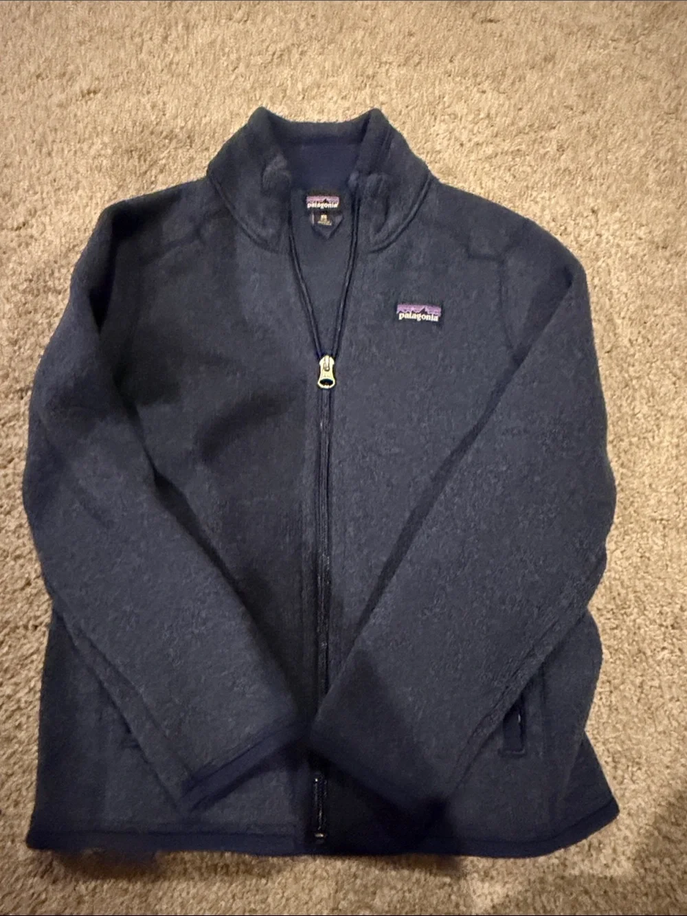 Patagonia Kids Navy Full-Zip Fleece Jacket